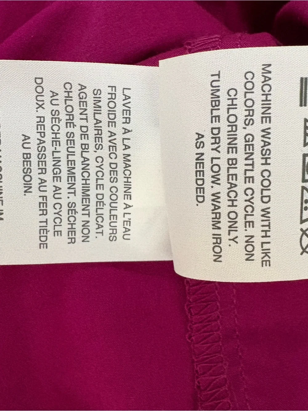 J. Crew Cotton  Ruffled Square-Neck Blouse in Magenta Pink